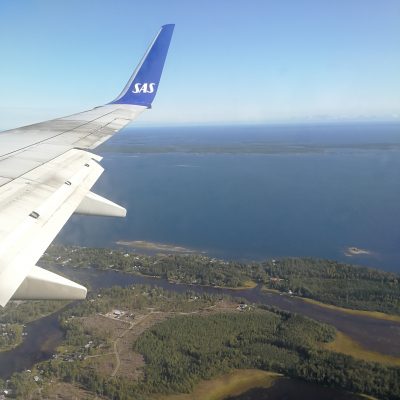 Anflug auf Umeå