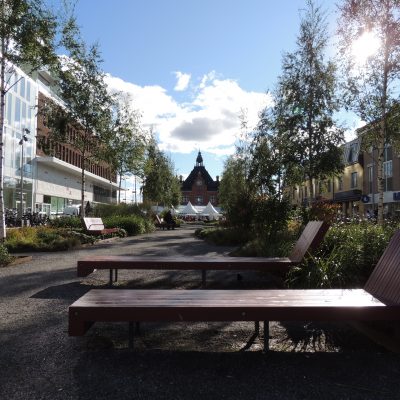 Angekommen in Umeå - Blick Richtung Rathaus